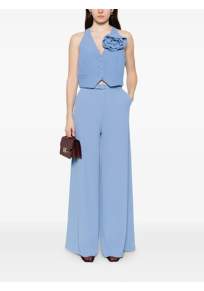 IMPERIAL belted pleated trousers - Blue