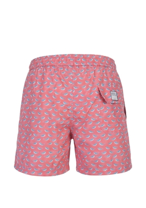 Fedeli whale-print swim shorts - Pink