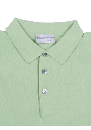 Settefili Cashmere buttoned polo shirt - Green