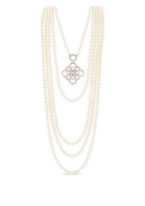 CHANEL Pre-Owned 2016 faux-pearl necklace - Silver