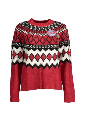 Desigual Fair Isle patch-detail sweater - Red