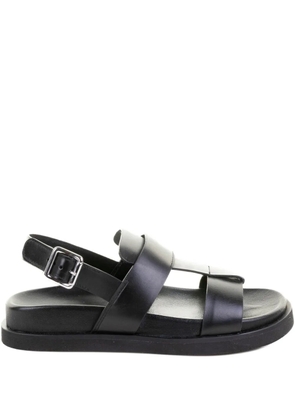GUGLIELMO ROTTA buckle-strap leather sandals - Black