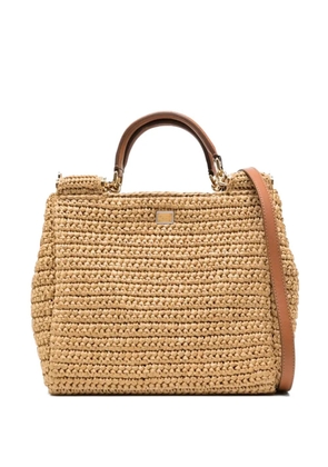 Dolce & Gabbana Pre-Owned Sicily Raffia Crochet handbag - Neutrals