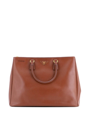 Prada Pre-Owned Double Zip Lux Saffiano Leather XL tote bag - Brown