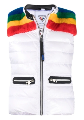 Rossignol padded zip-up down gilet - White