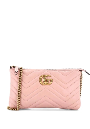 Gucci Pre-Owned GG Marmont Chain Shoulder Bag Matelasse Leather Mini crossbody bag - Pink