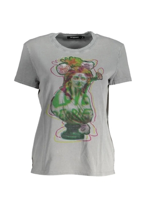 Desigual graphic-print cotton T-shirt - Grey