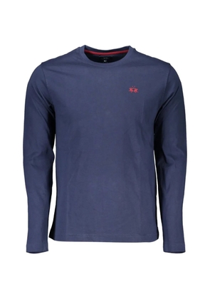 La Martina logo-embroidered long-sleeved T-shirt - Blue