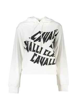 Cavalli Class logo-print hoodie - White