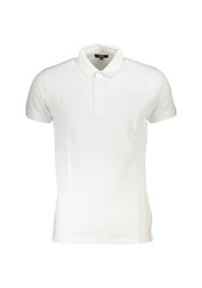 Cavalli Class embroidered-logo short-sleeved polo shirt - White