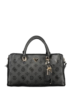 GUESS USA debossed logo-pattern tote bag - Black