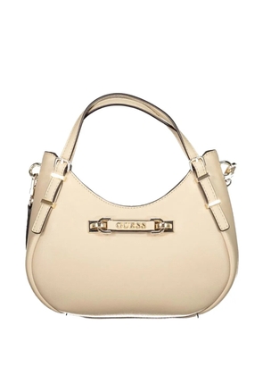 GUESS USA small Lefia logo-plaque tote bag - Neutrals