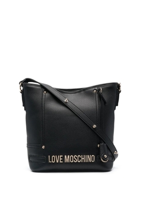 Love Moschino logo shoulder bag - Black