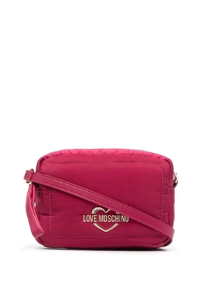 Love Moschino logo-plaque crossbody bag - Pink