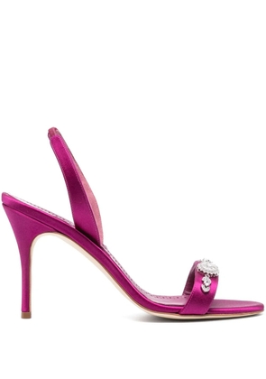 Manolo Blahnik 90mm Lamisan slingback sandals - Pink