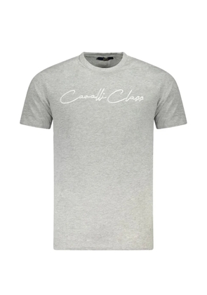 Cavalli Class logo-print short-sleeve T-shirt - Grey