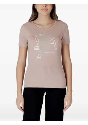 Ea7 Emporio Armani logo-print T-shirt - Pink
