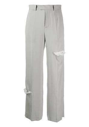 Undercover distressed-effect straight-leg trousers - Grey