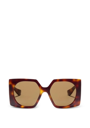 VALENTINO GARAVANI EYEWEAR rectangular acetate sunglasses - Brown