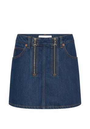 Marine Serre zipped mini skirt - Blue