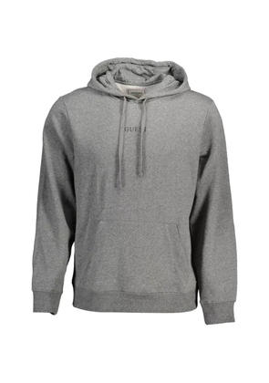 GUESS USA logo-embroidered hoodie - Grey