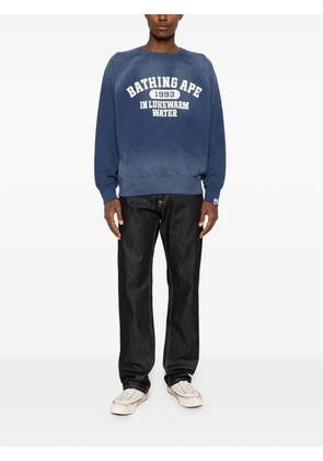 A BATHING APE® faded-effect sweatshirt - Blue