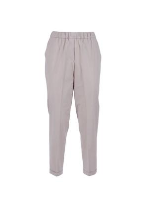 Antonelli elasticated turn-up trousers - Neutrals