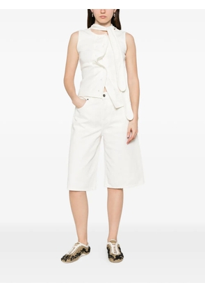 Haikure New Becky Full 44 five-pocket denim shorts - White