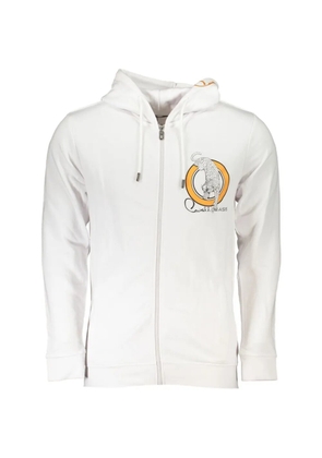 Cavalli Class leopard-print zip-fastening sweatshirt - White