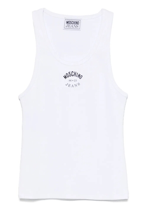 MOSCHINO JEANS logo-print tank top - White