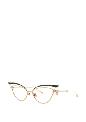 Valentino Garavani Rockstud cutout cat-eye glasses - Gold
