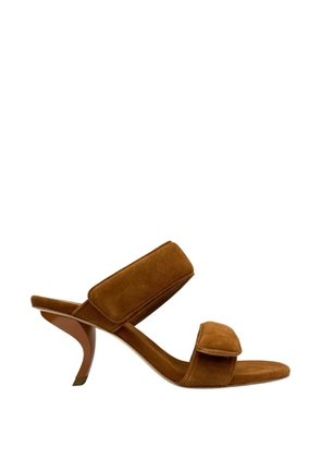 GIABORGHINI Fumiko touch-strap suede sandals - Brown