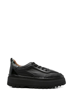 SERGIO MORETTI FIRENZE pebbled platform sneakers - Black