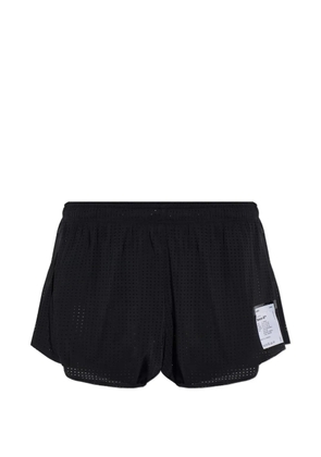 Satisfy Space-O perforated shorts - Black