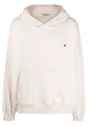 A Paper Kid logo-embroidered cotton hoodie - Neutrals