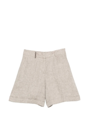 Peserico concealed-fastening shorts - Brown