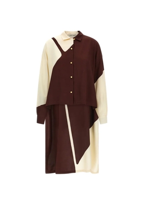 Alberta Ferretti printed midi dress - Brown