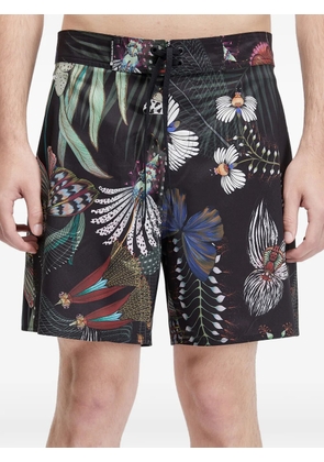 Osklen botanical drawstring swim shorts - Black
