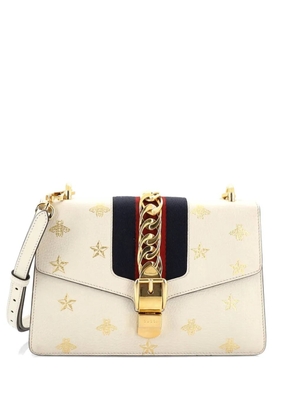 Gucci Pre-Owned Sylvie Printed Leather Small shoulder bag - White