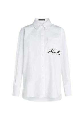 Karl Lagerfeld signature pocket shirt - White