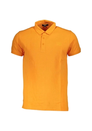 Cavalli Class embroidered-logo short-sleeve polo shirt - Orange