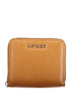 GUESS USA grained logo-lettering wallet - Brown