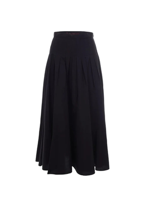 Max Mara pleated cotton skirt - Black