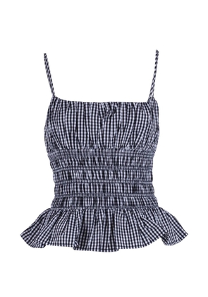 Michael Michael Kors gingham-pattern smocked top - Black