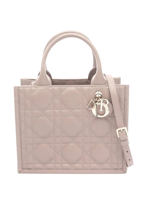 Christian Dior Pre-Owned 2010-2026 Small Leather Macrocannage Book Tote handbag - Neutrals