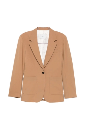Covert single-breasted patch-pocket blazer - Brown