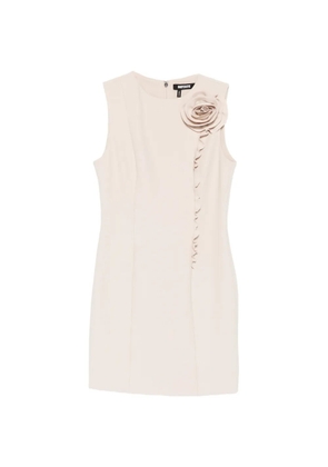 ROTATE BIRGER CHRISTENSEN floral-detail ruffled mini dress - Neutrals