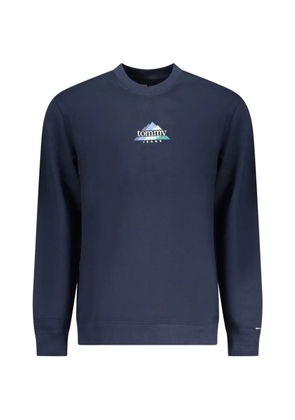 Tommy Hilfiger logo-print crewneck cotton sweatshirt - Blue