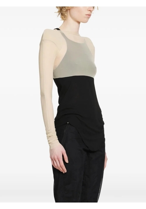 Rick Owens Temple Helm padded-shoulder top - Neutrals