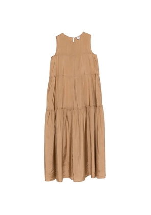 ASPESI tiered sleeveless dress - Brown